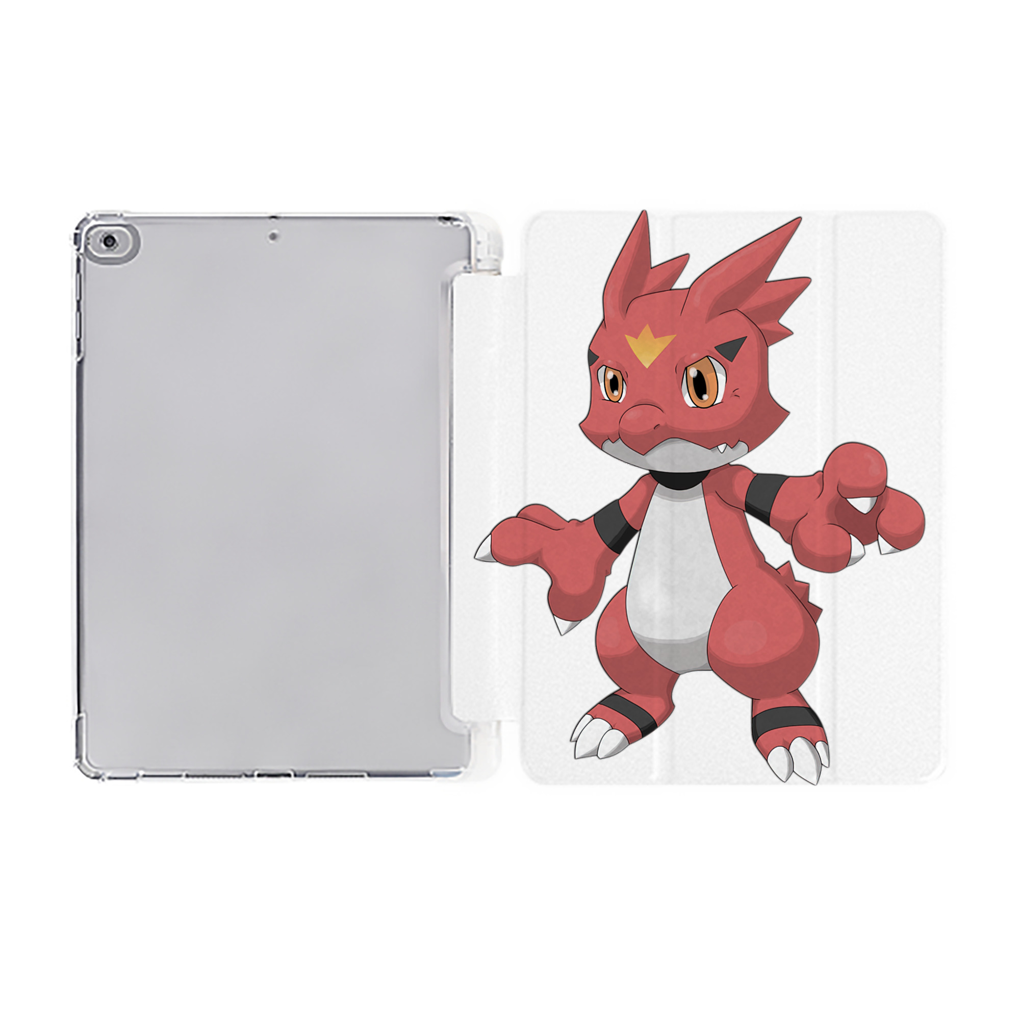 （画像用） Digimon デジタルモンスター/デジモン IPad ケース ペン収納付き 三つ折りスタンド PUレザー×シリコン 対応機種9.5/10.5/10.9インチ
